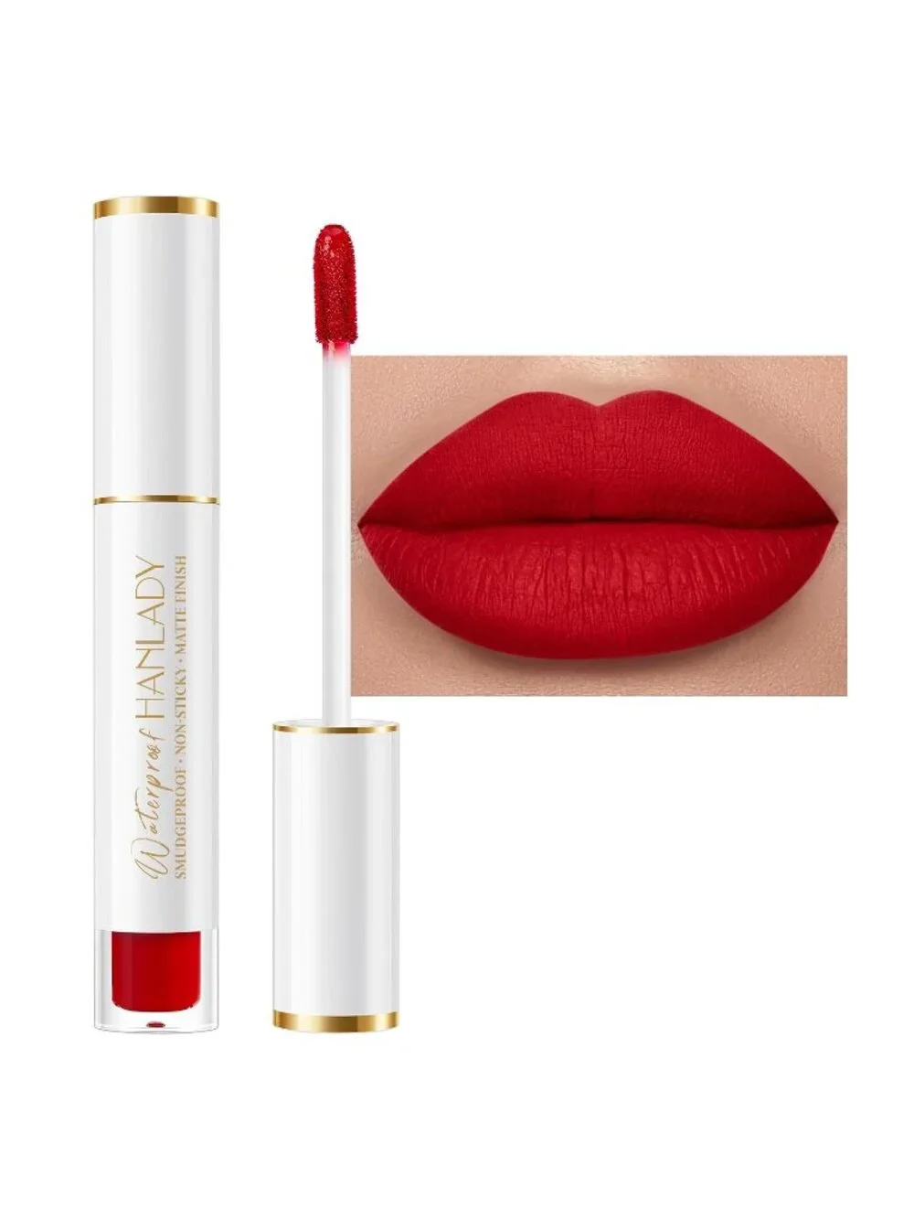 Women A48 Tea Time Long-Lasting Non-Sticky Waterproof Matte Liquid Lipstick